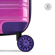 iFLY Fibertech 28 Large Checked Suitcase – Hardside Expandable Spinner Luggage for Travel, Midnight Berry