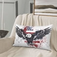 thumbnail image 5 of Pofeuu American Flag Eagle Art Print Polyester Microfiber Plush Pillowcases, Super Soft and Cozy Pillow Case Covers with Envelop Closure（Pillow core not included）-14"x20", 5 of 6