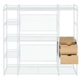 OpenStyle Wardrobe with Shelves and Drawers, White Maximize Closet