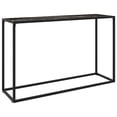 thumbnail image 1 of vidaXL Console Table Black 120x35x75 cm Tempered Glass, 1 of 4