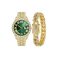 thumbnail image 1 of Reloj De Pulsera Unisex Con Diamantes Dorado Verde, 1 of 3