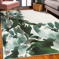 thumbnail image 3 of Floral Decorative Rug, Flowers in Watercolor Style Effect Illustration of Peonies Spring Inspired Print, Quality Carpet for Bedroom Dorm and Living Room, 6 Sizes, Almond Green, by Ambesonne, 3 of 4