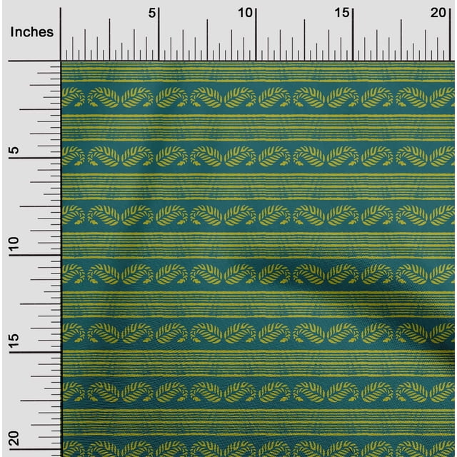 oneOone Polyester Lycra Fabric Stripe & Paisley Block Print Sewing Fabric BTY 56 Inch Wide