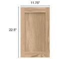 thumbnail image 3 of 11.75W x 22.5H Unfinished Oak Kitchen Cabinet Door Replacement, Shaker Style, 3 of 8