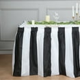 Efavormart 14FT 10 Mil Thick | Stripe Plastic Table Skirts - Disposable ...