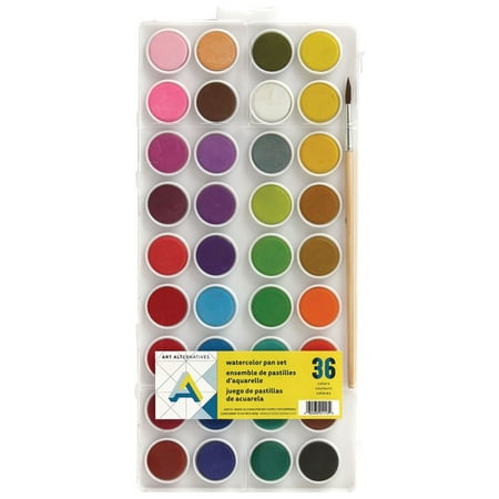 UPC: 0082435011134 | Art Alternatives Easy-to-Mix Watercolors & Brush