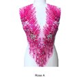 thumbnail image 2 of Moyic Apliques de encaje para corpiño de boda DIY o accesorio de vestido de baile cuentas 3D bordadas con diamantes de imitación Artesanía rosa roja A, 2 of 6