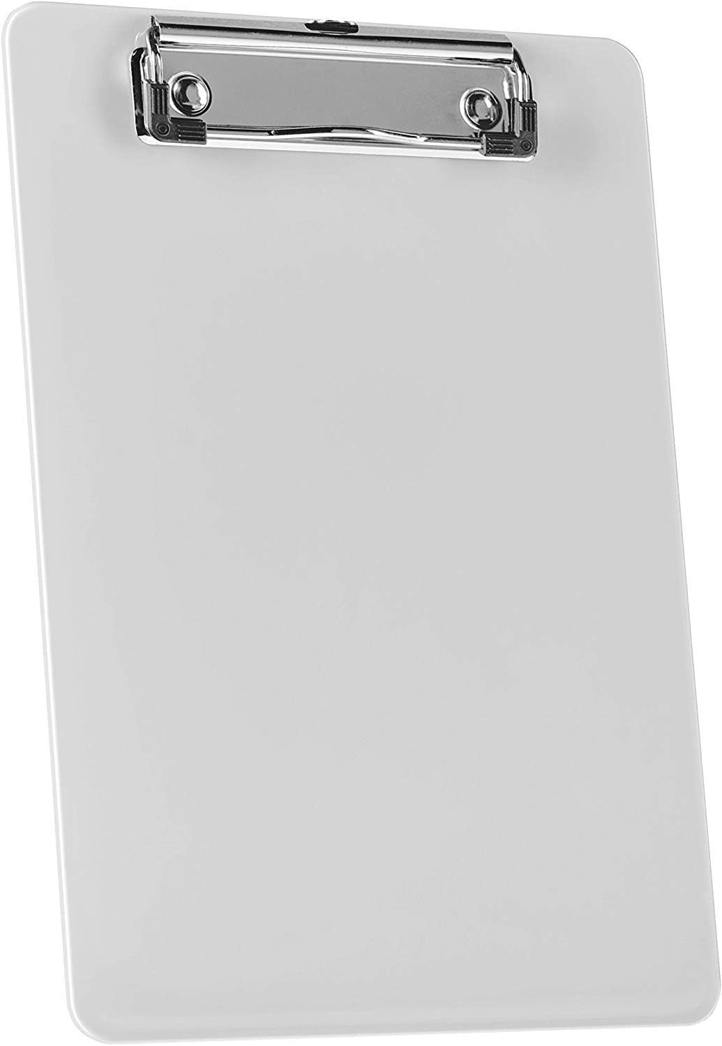 Acrimet Clipboard Memo Size A5 (9 1/4” x 6 5/16”) Low Profile Clip (Plastic) (Clear Crystal Color) (6 Pack)