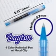thumbnail image 2 of BAZIC Dayton Assorted Color Rollerball Pen 0.7mm w/ Regulator, (6/Pack), 24-Pack, 2 of 7