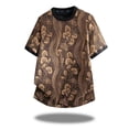 thumbnail image 4 of JTSRKL Mens Embroidered Jacquard T-shirts Patchwork Casual Loose Sporty Short Sleeve Crew Neck Tees Comfy Relaxed Daily Versatile Tops, 4 of 9