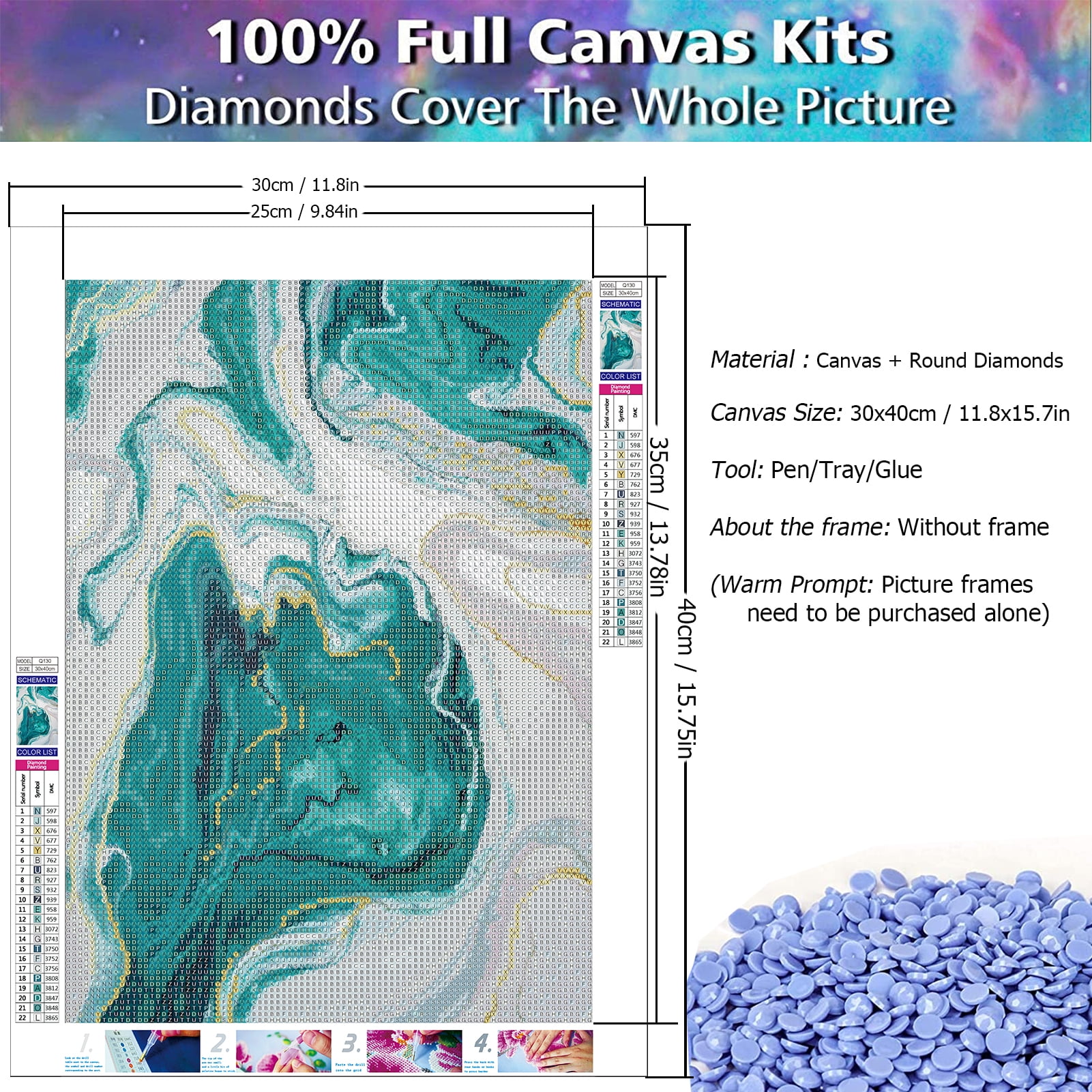 Diamond Painting Kits for Adults, DIY 5D Diamond Art Paint Love Wings by  Number with Gem Art Drill Dotz Diamond Painting Kits for Kids for  Relaxation, Home Wall Décor 11.8x15.7in 