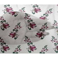 thumbnail image 4 of oneOone Viscose Chiffon White Fabric Leaves & Floral Block Dress Material Fabric Print Fabric By The Yard 42 Inches, 4 of 4