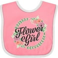 thumbnail image 3 of Inktastic Flower Girl with Flower Circle Girls Baby Bib, 3 of 4