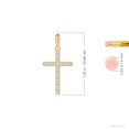 thumbnail image 3 of ANGARA Natural Diamond Latin Cross Pendant in 14K Yellow Gold for Women (Size-1.35mm| Color-G| Clarity-VS2) | April Birthstone, Anniversary, Jewelry Gift for Women | Natural Diamond Necklace, 3 of 7