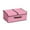 Pink, variant on Decorative Foldable Linen Storage Cube with Lid and Handles for Home Organization and Clothes Storage