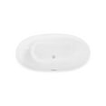 thumbnail image 6 of Elegant Kitchen and Bath 59 inch Soaking Bathtub in Glossy White with Brushed Nickel Trim, 6 of 8