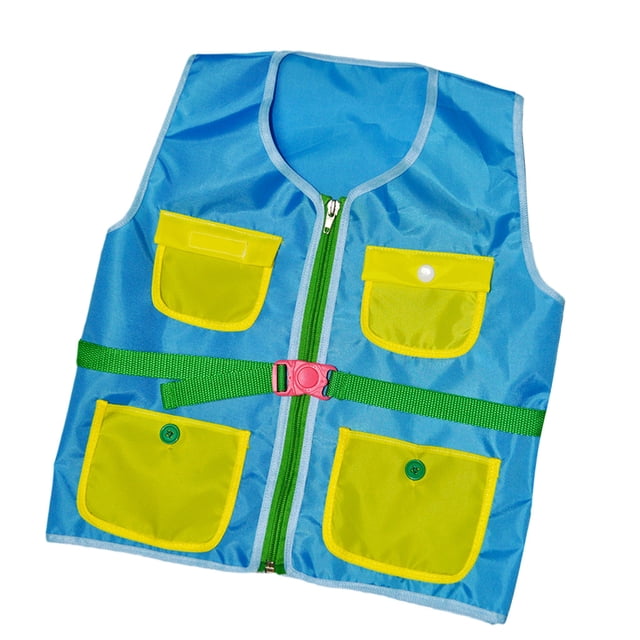 Chaleco de Niños con Cremallera Broche Juguete Educativo para Desarrollo de Habilidad Inteligencia Azul CUTICAT Educación Juguete Chaleco