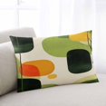 thumbnail image 2 of Abstract Geometric Throw Pillow Cover 20 x 26 Inch Decorative Pillow Cover Green Vintage Art Aesthetic Lumbar Pillowcase Seasonal Rectangle Cushion Case for Couch Sofa Bed Living Room, 2 of 7