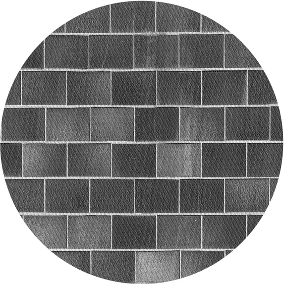 Ahgly Company Machine Washable Indoor Round Transitional Gray Area Rugs, 7' Round