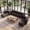 Teddy Brown, variant on BEHOST 130" 8-Piece Modular Sectional Sofa with Ottomans, U-Shaped Pit Couch for Living Room, Modern Teddy Fabric Cloud Couch Set, Large Sleeper Sofa with Deep Seats, Forest Green