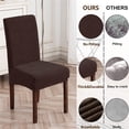 thumbnail image 5 of Lavish Cover 4 Pack Chair Covers for Dining Room, Dark Coffee Stretchable Universal Dining Chair Slipcovers with Backrest, Soft Washable Kitchen Chair Protector, 5 of 7