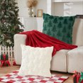 thumbnail image 6 of GIRACOA 4Pcs Christmas Tree Plush Pillow Covers (18x18 Inch) - Soft Fluffy Holiday Decor for Sofa, Bedroom, Living Room, 6 of 7