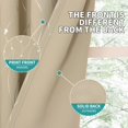 thumbnail image 3 of Juego de 2 paneles de cortinas BGment Room Darkening, 213 cm de largo, color beige, 3 of 9