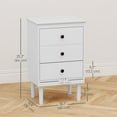 thumbnail image 3 of HOMCOM Ensemble de 2 Tables de Nuit, Tables de Nuit avec 3 Tiroirs pour Chambre, 3 of 10