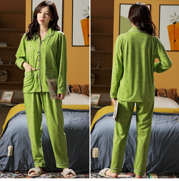 Women Comfortable Pyjamas Oversize 5xl 6xl 7xl Long Sleeve Casual Homewear  Autumn Winter Pajama Sets Cotton Long Sleepwear Set