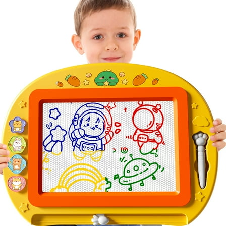 Drawing Board Yellow, Toddler Fine Motor Skills Toys with Doodle Pen for Boys Girls, Learning Educational Toys Etch Sketch Gift For Kids, Christmas Birthday Gift