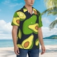thumbnail image 3 of Disketp Hawaiian Shirts For Men,Fresh Avocado Print Mens Casual Short Sleeve Button Down Shirts Beach Shirt, 3 of 7