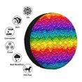 thumbnail image 4 of Naloa Bright Rainbow PVC Leather Spare Tire Wheel Cover Spare Tire Cover, for Car Truck SUV Camper Trailer Universal Fit(14-17in)-15 inch, 4 of 6
