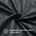 thumbnail image 5 of WISHEAD Queen Sheet Set, 4 Piece Ultra Soft Brushed Microfiber Bed Sheets, Cooling & Breathable, Secure Fitted Sheet, Wrinkle Resistant Hotel Bedding Set with Classic Stripe, Dark Gray, 5 of 9