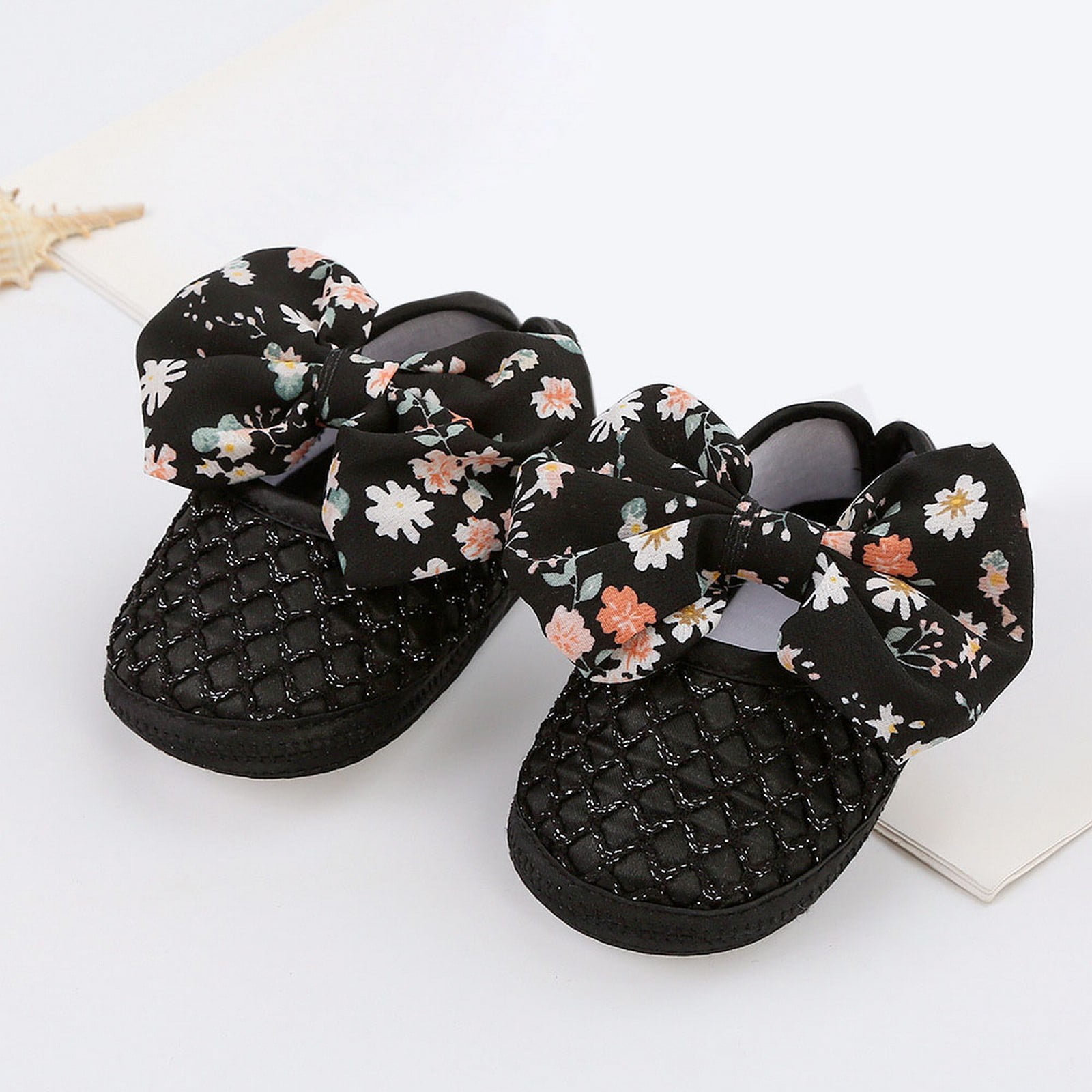 TOWED22 Baby Boy Girl Shoes Wedding Dress Shoes Soft Anti Slip Sole Infant Toddler Walking Newborn Crib Prewalker Shoes Black 4 Walmart