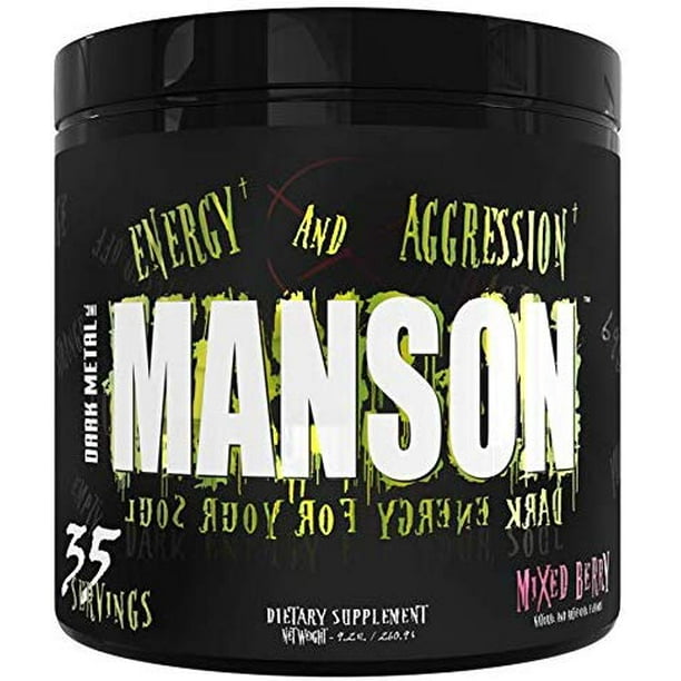 Dark Metal Manson Pre Workout Powder Mixed Berry 35 Servings Walmart Com