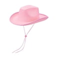 thumbnail image 1 of Western Cowboy Hat Women Men Country Hat para Fiesta de cumpleaños de la actuación en el escenario Rosa, 1 of 8