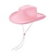 thumbnail image 1 of Decoración del sombrero de vaquero occidental Decoración de disfraces de adultos para la fiesta del festival de música Fiesta Rosa, 1 of 8