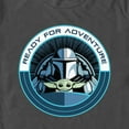 thumbnail image 2 of Men's Star Wars: The Mandalorian Ready for Adventure Grogu and Mando Badge Graphic Tee Charcoal Small, 2 of 5