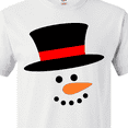 thumbnail image 4 of Inktastic Snowman with Top Hat and Carrot Nose T-Shirt, 4 of 5