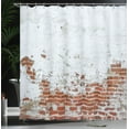 thumbnail image 2 of Ambesonne Rustic Home Dated Damaged Peeling Wall Covered with Paint Vintage Inspired City Scene Shower Curtain Set, 2 of 4