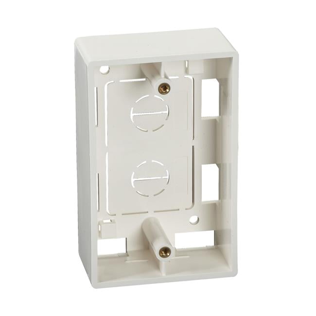 Black Box JPB654 Surface-Mount Box, Single-Gang, Office, White
