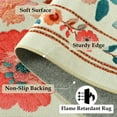thumbnail image 6 of Wondo 5x8 ft Beige Washable Area Rug - Low Pile Non-Slip Bohemian Floral Design for Bedroom, Living Room, Dining Room, Office & Kids Room, 6 of 7