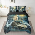thumbnail image 2 of Manfei Sea Mermaid 7-Piece Twin Bedding Sets,Ocean Princess Bedding Comforter Set,Oil Painting Breathable Sheet Sets,Microfiber Girls Bedroom Decor,Reversible, 2 of 8