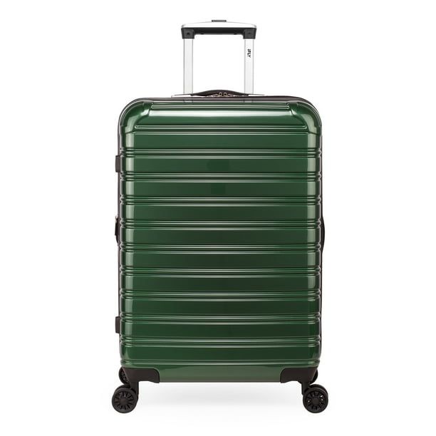 iFLY Hardside Fibertech Luggage 24" Checked Luggage, Forest Green