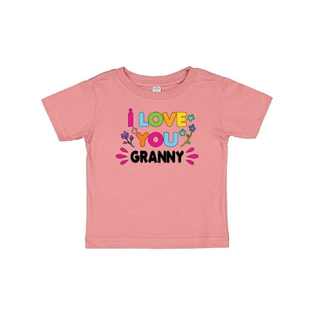 

Inktastic I Love You Granny with Flowers Gift Baby Girl T-Shirt