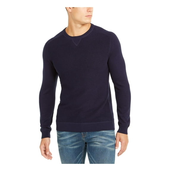 Club Room Mens Cotton Ribbed Crewneck Sweater