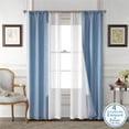 thumbnail image 1 of Mainstays 4 Piece Wave Jacquard Window Curtains Panel Set, Dark Grey, 27.5" W x 84" L, 1 of 5