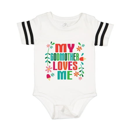 

Inktastic My Godmother Loves Me Girls Gift Baby Girl Bodysuit