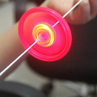 1PC Luminous and Sparkling Rope Hand Wheel Compression Toy, Hand Spinner Luminous Flashing Pull String Anti Stress Toys (Color Random)