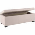 thumbnail image 3 of Safavieh Madison Large Rustic Solid Upholstered Storage Bench, 3 of 4